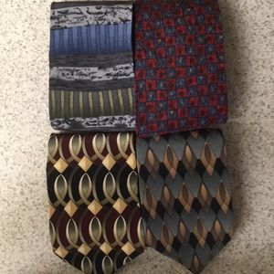 Bundle of 4 Cocktail Collection Silk Ties